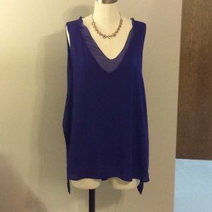 Sheer high-low tunic